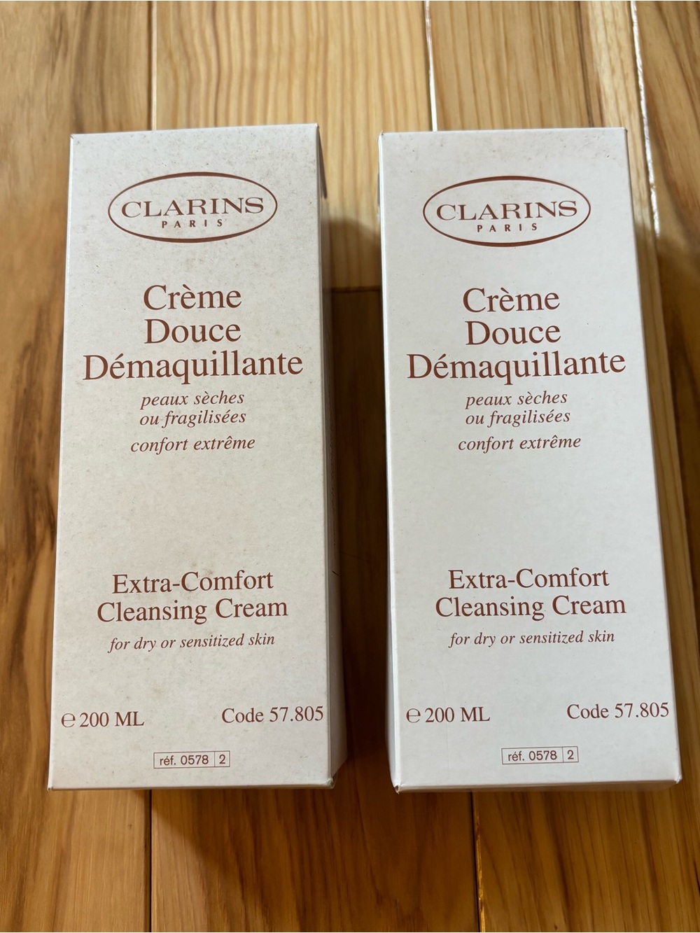 NEW Clarins Extra Comfort Cleansing Cream- Set of 2, 200 ml each Salon Size